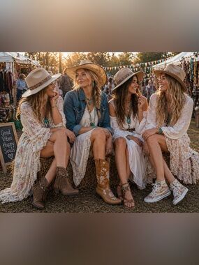Boho Western Floral Cowboy Boots – Size 37 (6.5/7) | Embroidered